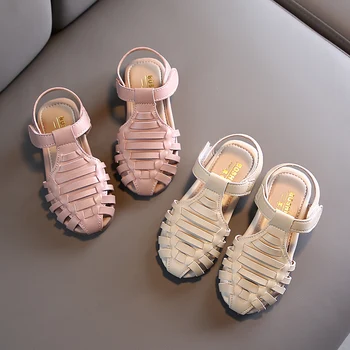 

Baby Girls Shoes Summer Fashion Woven Kids Sandals for Girls Flat Beach Sandals Cut-outs Children Sandals Size 21-30 SHS048