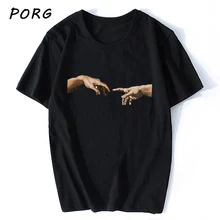 Las manos de Michael Angel T Shirt Ulzzang Vintage mujeres-hombres camiseta estética 90s camiseta estética Camisetas Grunge Unisex Harajuku nuevo