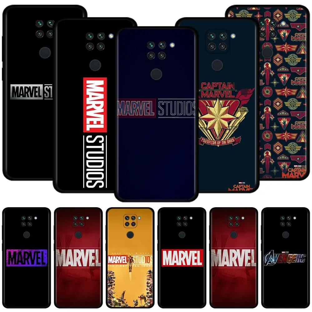 Чехол для телефона Xiaomi Redmi Note 9S 9 8 10 Pro Max 9C 7 9A 8T 9T 7A Защитные Чехлы с логотипом Marvel