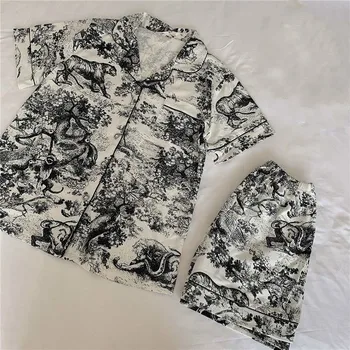

Home Clothes for Women Pajamas for Women Sleepwear Woman Summer Pyjama Femme 2020 House Suit Lounge Wear Two Piece Set Nightgown