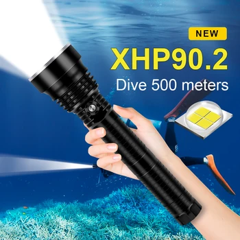

XHP90.2 profession diving flashlight 18650 powerful flash light xhp90 led torch underwater lamp xhp70 rechargeable deep sea lamp