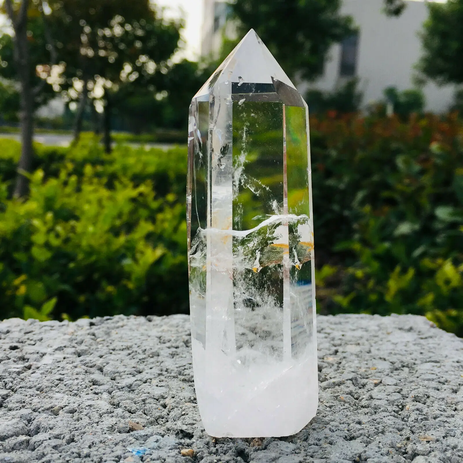 Большой прозрачный Lemurian Seed кварцевый натуральный точечный кластер кристалл грубого заживления