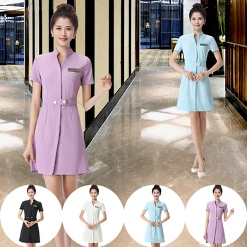 

Summer beautician beauty salon overalls female summer high-end nurse clothing temperament health salon fashion