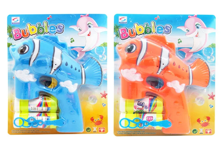 Stall Toy Fully Automatic Electric Light And Sound Dolphin Bubble Gun 2 Bottles of Water Bubble Toys