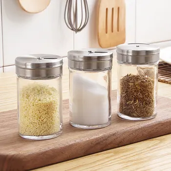 

Kitchen Gadgets Spice Bottle Seasoning Box Kitchen Spice Storage Bottle Jars Transparent PP Salt Pepper Cumin Powder Box Set