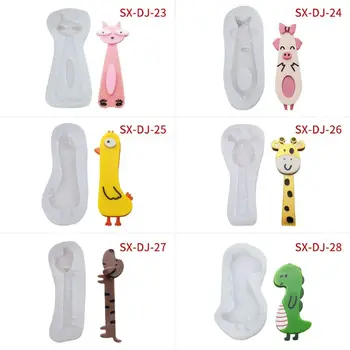 

Animals Hairpin Resin Mold Pig Duck Dinosaur Giraffe Hair Clip Mold Jewelry Tool