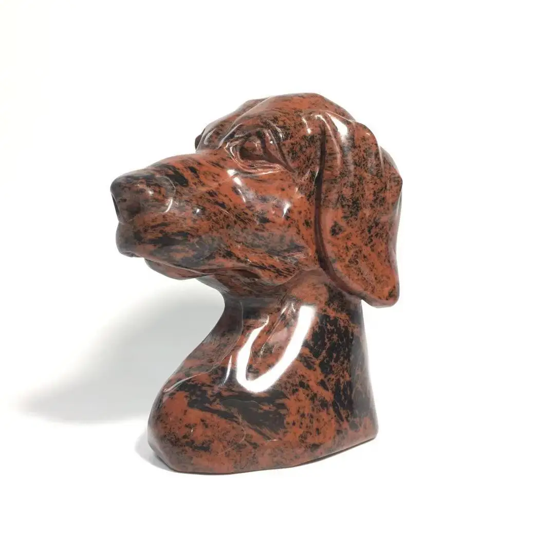 

Популярные высококачественные материалы кристаллов, красный обсидиан, дог для лечения, подарок YHM