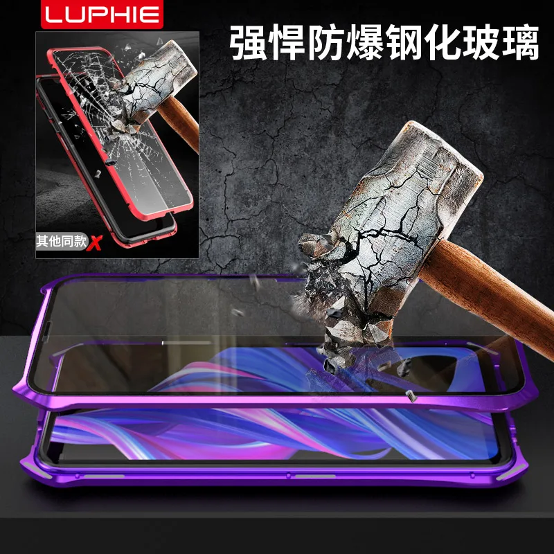 Магнитный адсорбционный чехол для телефона huawei honor 9X9 X чехол 360 магнитный чехол металлический чехол