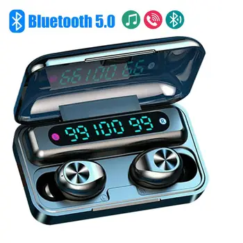 

True Wireless Earphones Bluetooth 5.0 Headsets Stereo Bass Earbuds Noise Cancelling for iPhone Samsung Galaxy Motorola E G