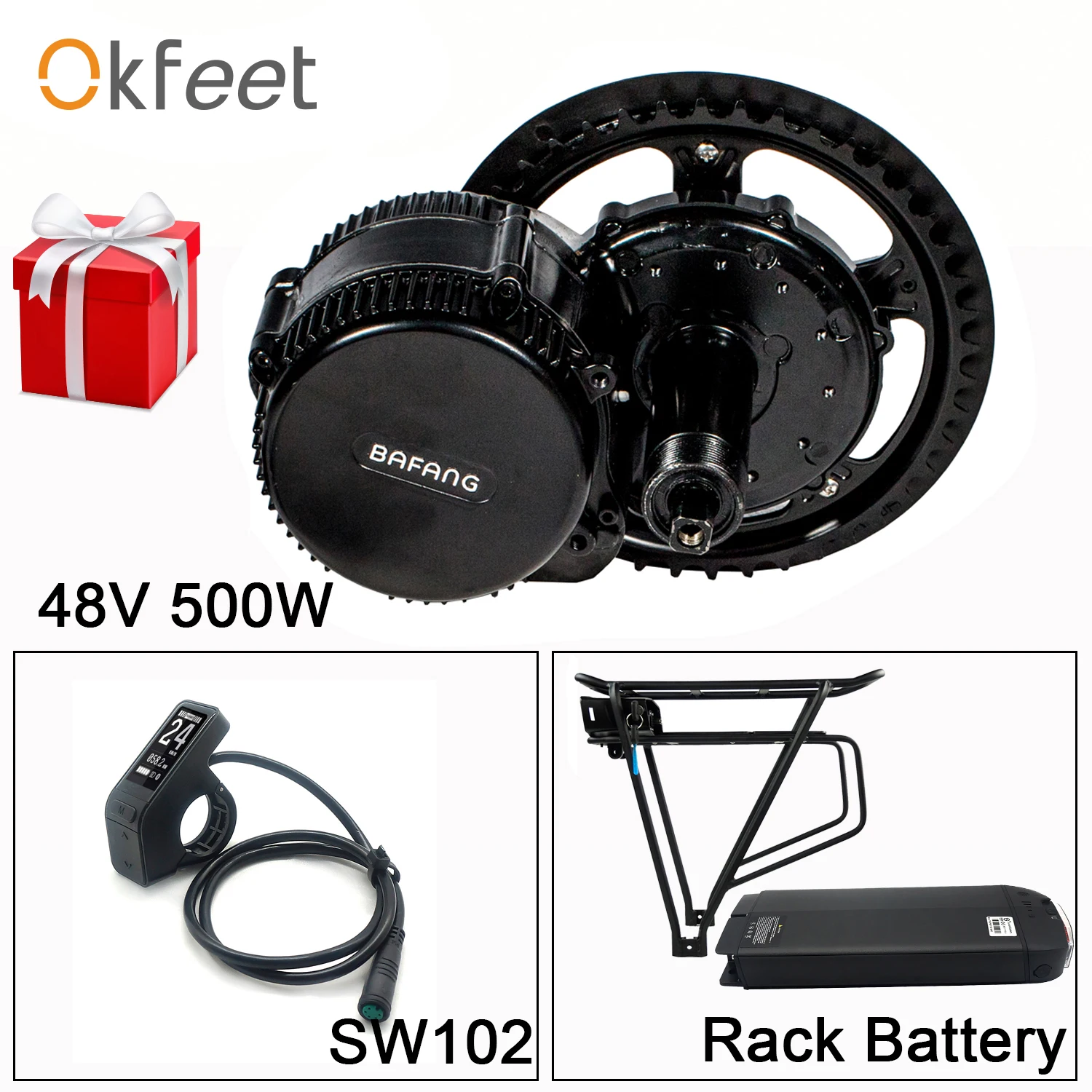 Bafang 48 в 500 Вт BBS02B M315 DPC18 850C 500C C965 C961 дисплей Средний приводной двигатель с функцией