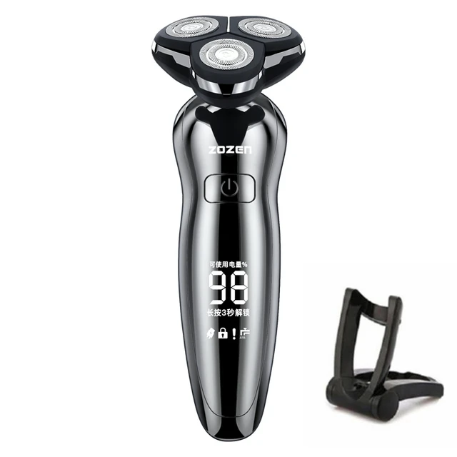 Electric Razor Electric Shaver Rechargeable Shaving Machine for Men Beard Razor Wet-Dry Dual Use Water Proof Fast Charging ZN8508-Silver 01