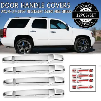 

12 PCS/Set ABS Chrome Door Handle Covers For Chevy Silverado Tahoe for GMC Sierra 2007-2013