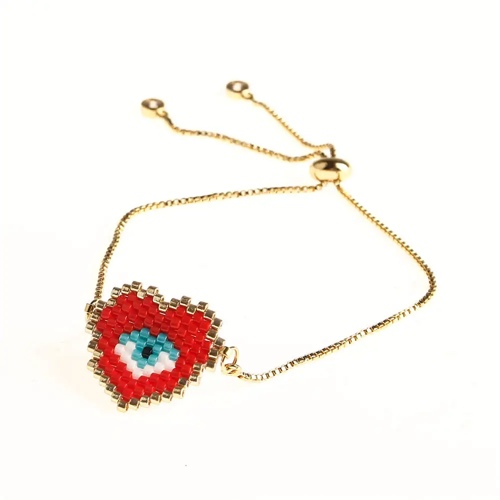 Go2boho MIYUKI сглаза браслет Сердце Браслеты для женщин Браслеты Mujer нарукавная повязка летние ювелирные изделия нержавеющая сталь цепь ручной работы