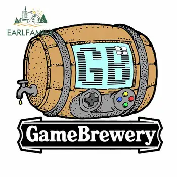 

EARLFAMILY 13cm x 11.5cm for Game Brewery Waterproof Decal Anime DIY Scratch-proof JDM Accessories Custom Printing Car Stickers
