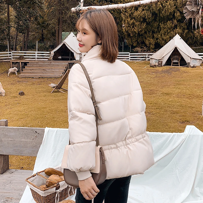 2020 Winter Coat Women Short Style Solid Oversized Womens Jacket Stand Collar Loose Cotton Padded Casual Plus Size Female Parka