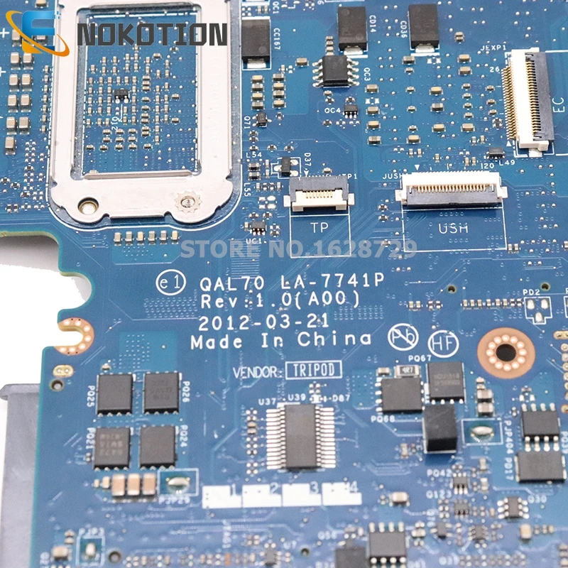 NOKOTION CN-0D3RGW 0D3RGW D3RGW для DELL Latitude E6330 E6430 Материнская плата ноутбука I5-3340M Процессор QAL70 LA-7741P основная плата