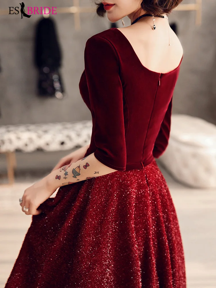 Длинное вечернее платье для студентов соблазнительное красное кружевное с