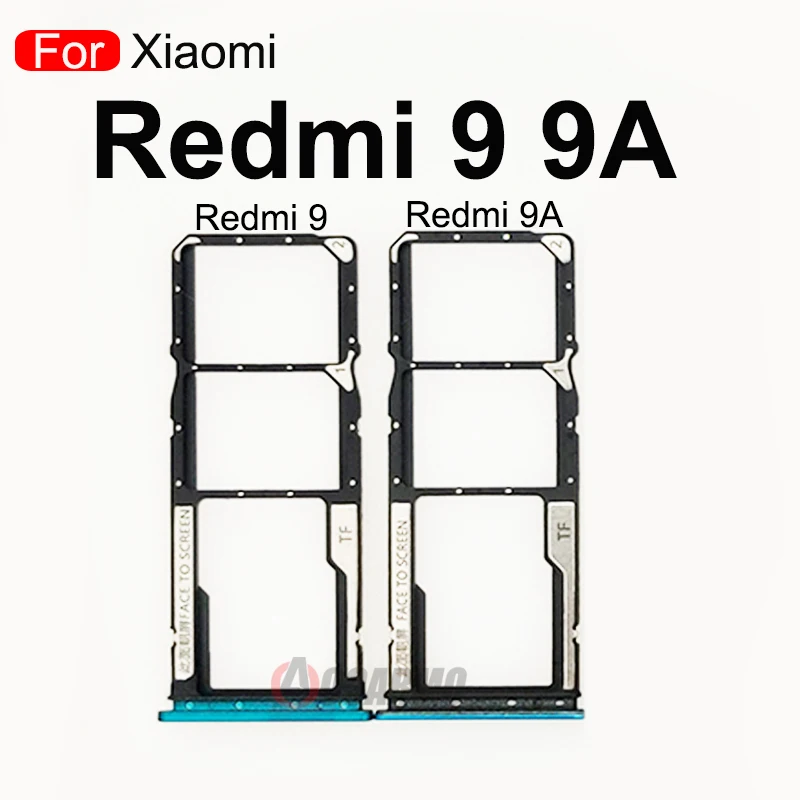 Vassoio Porta SIM + SD Per Xiaomi Redmi 9A – Colore Blu, Ricambio Originale