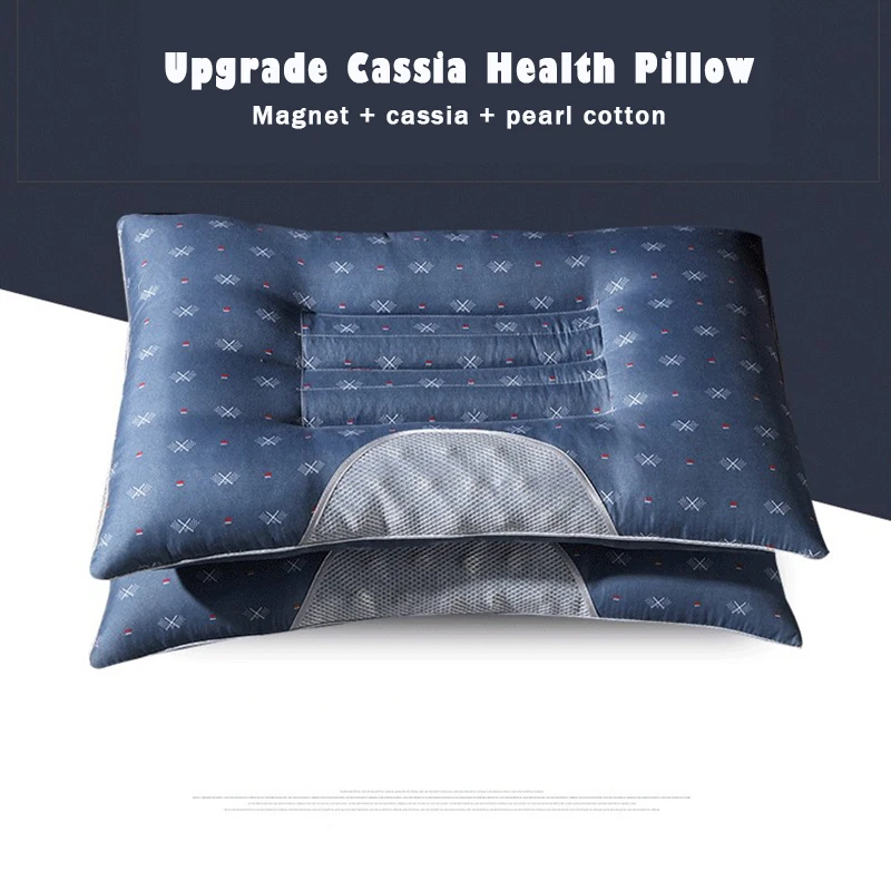 Новая комфортная магнитная подушка для здоровья Лаванда Семена кассии Шея Подушка терапевтическая двойная магнитная подушка для здоровья