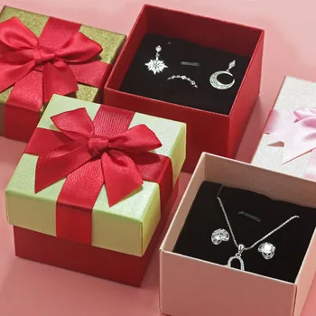 

Cross Flower Bow World Cover Jewelry Box Ring Earrings Necklace Pendant Jewelry Packaging Display Carton 1 Pcs