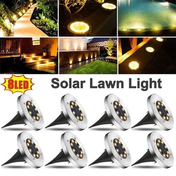 

Waterproof IP65 4 8 12 16 20LEDS Solar Underground Lights ABS Solar Buried Floor Light Outdoor Garden Path Ground Lights