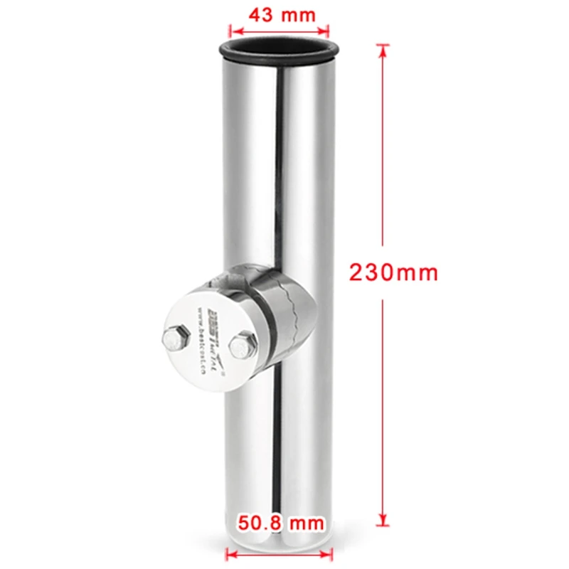 

Rail Mount Stainless Steel Fishing Rod Holder Rack Pole Bracket Support With Clamp On 3/4 To 1 Inch Marine Boat Hardware