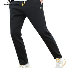Пионерский лагерь зимние брюки мужские теплые флисовые хлопковые повседневные джоггеры черные красные темно синие однотонные Джоггеры мужские AZZ901588