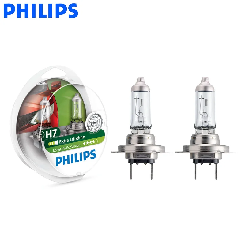 Philips H7 12V длительный срок службы, оригинальные автомобильные фары, галогенная лампа, 1500 часов, долговечный продавец