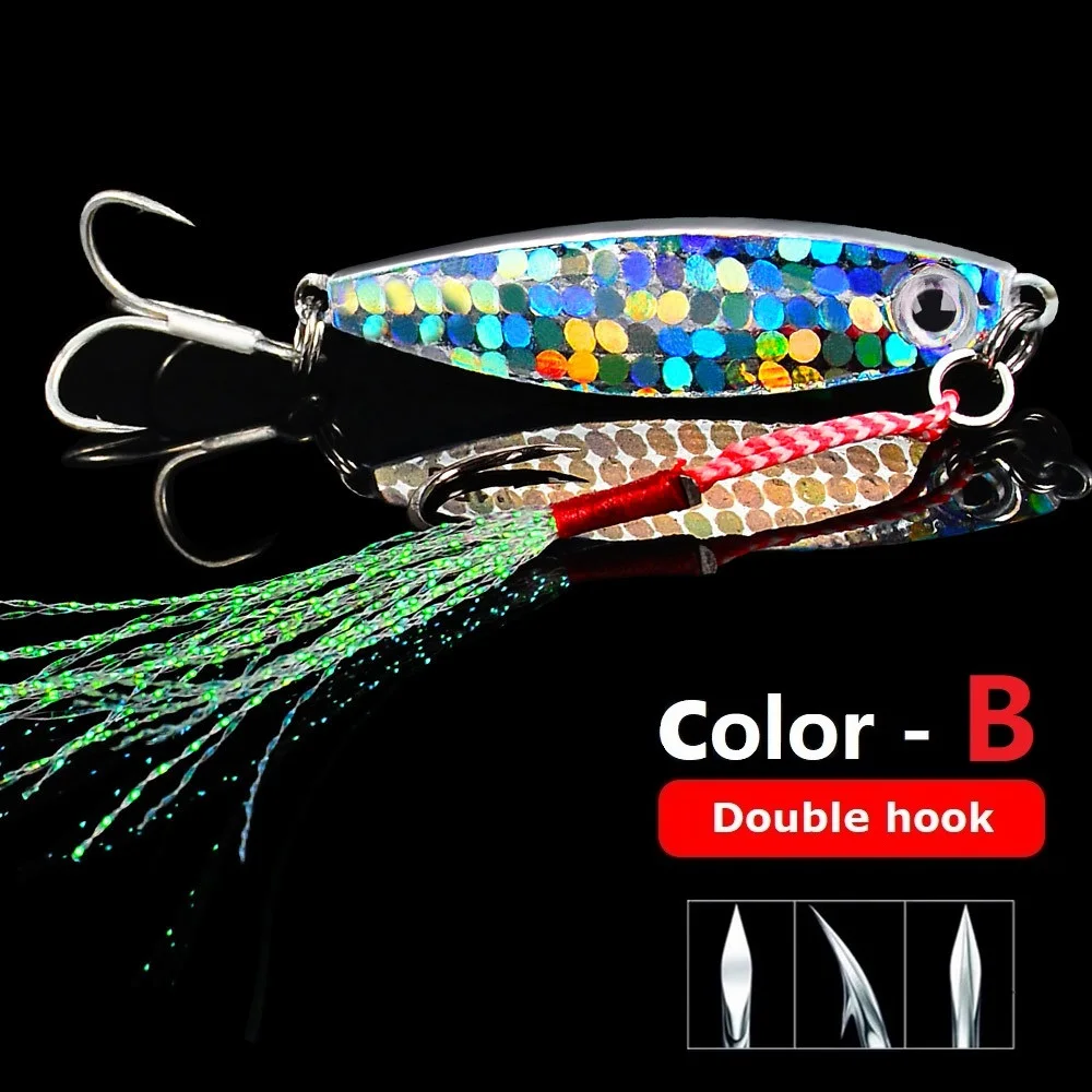 HOT NEW ice fishing jigging lure 7g 10g 15g 20g 30g whopper plopper minnow bass lures saltwater jigs pesca spinnerbait metal 5cm