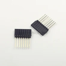  10pcs 2.54mm 4/6/8/10 Pin Stackable 14mm Long Legs Female Header For Arduino Shield 