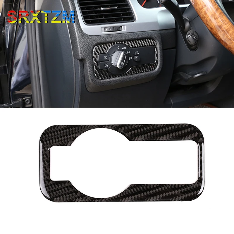 For VW Touareg 2011 2012 2013 2014 2015 2016 2017 2018 Carbon Fiber Car Interior Headlight Switch Frame Sticker Cover Trim | Автомобили и