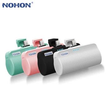 

NOHON Pocket Power Bank For Samsung LG Android Phones 3000mAh Fast Charging Small Portable Mobile Power Supply Mini Powerbank