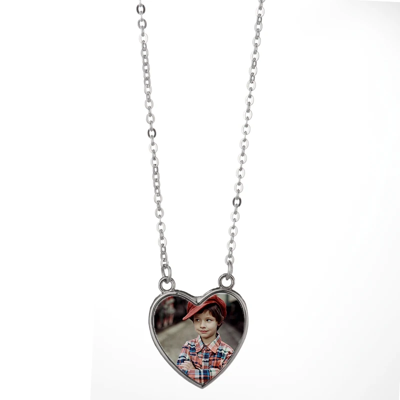 Factory Price Necklace Jewelry Heart Shape Blank Sublimation Metal 10Pcs/Lot A0023 | Украшения и аксессуары