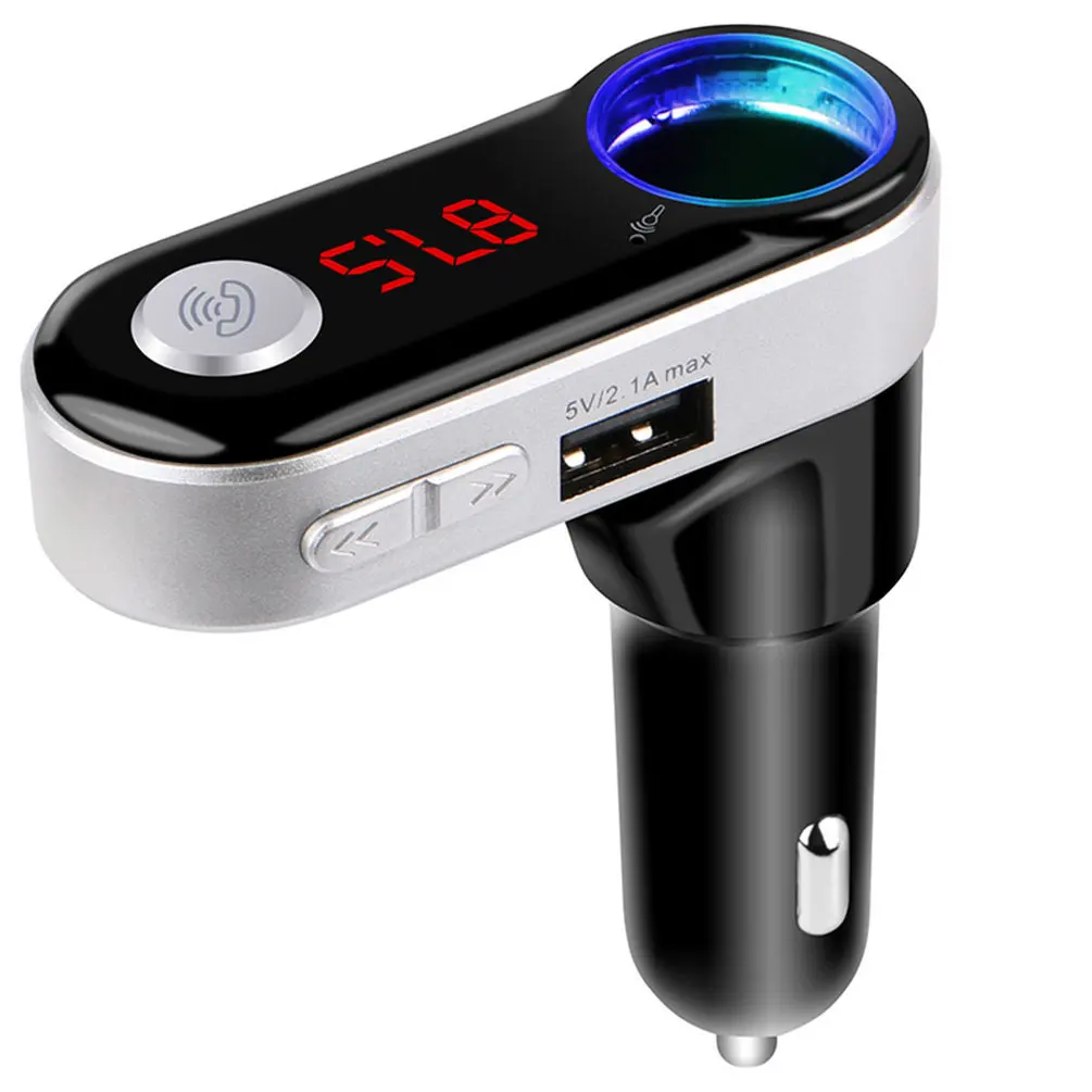 

5V/2.1A Multifunction 4-in-1 CAR BC FM Transmitter With USB Flash Drives /TF Music Player USB Car Charger
