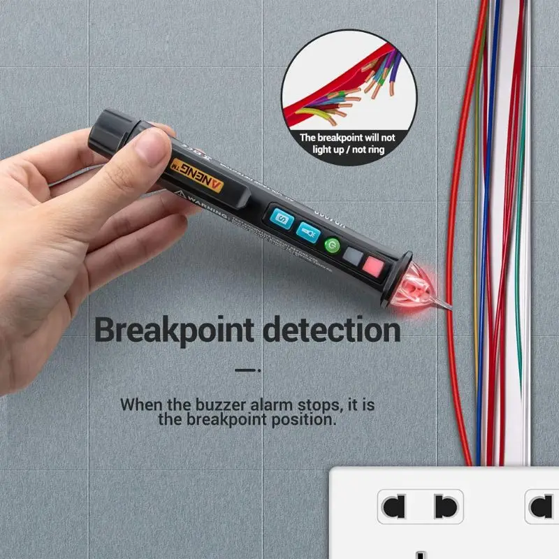 VD409B Non-Contact AC Voltage Detector 12-1000V Induction Indicator w Flashlight