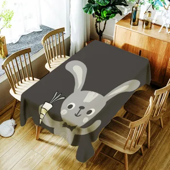 

Cartoon Animals Tablecloth Waterproof Dinner Rectangular Tapetes Table Cloth Dining Kitchen Table Cover Protector Oilproof