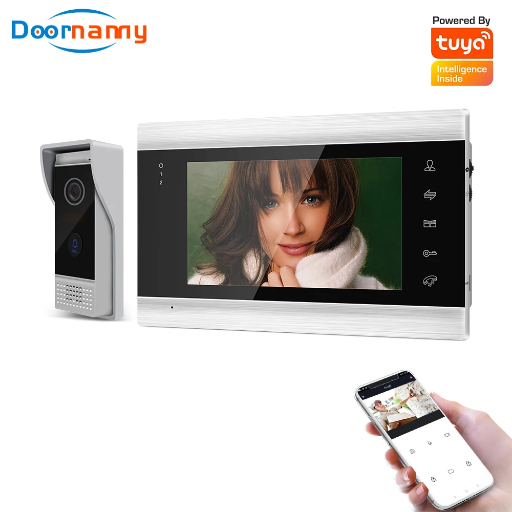 Doornanny Video Intercom System For Home Apartments Video Doorbell System 720P AHD Tuya Smart WiFi APP Remote Unlock