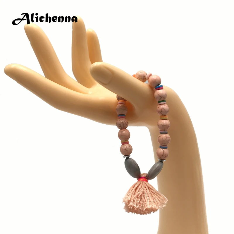 

Colorful Natural stone Tassel beads bracelets bohemain boho vintage charm Fashion Women Bracelet 2019 Latest popular styler