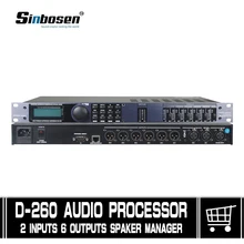 Профессиональный аудио процессор громкоговоритель система управления 2 в 6 из цифровой процессор DSP260 ic и логотип