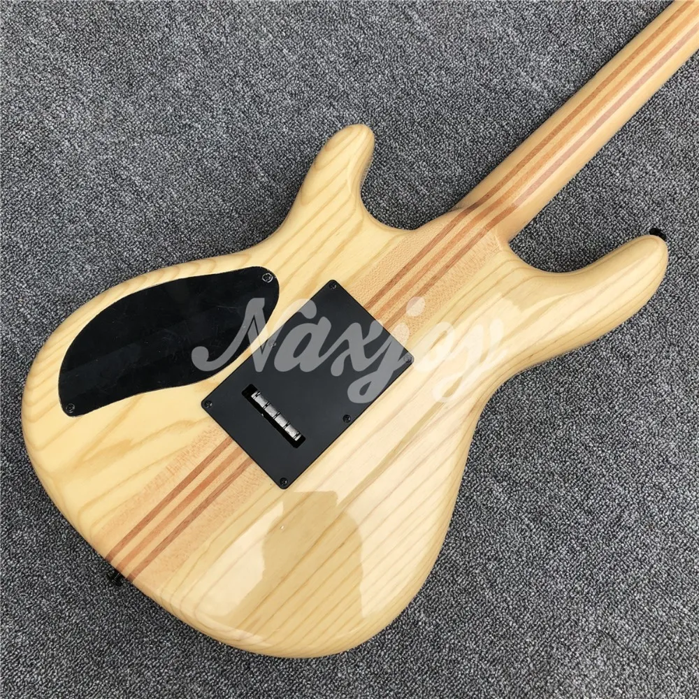 Глянцевая черная электрогитара Mayones 6 струн, шея через тело, обвязка Abalone, гриф из черного дерева, гитара Mayones