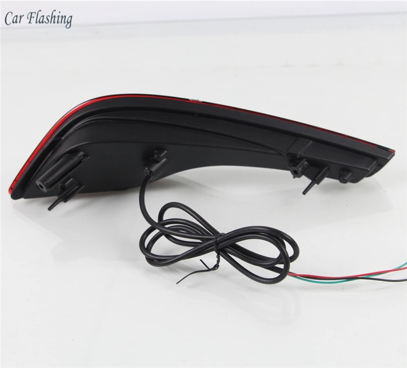 Автомобильный мигающий 2 шт. красный объектив светодиодный задний бампер