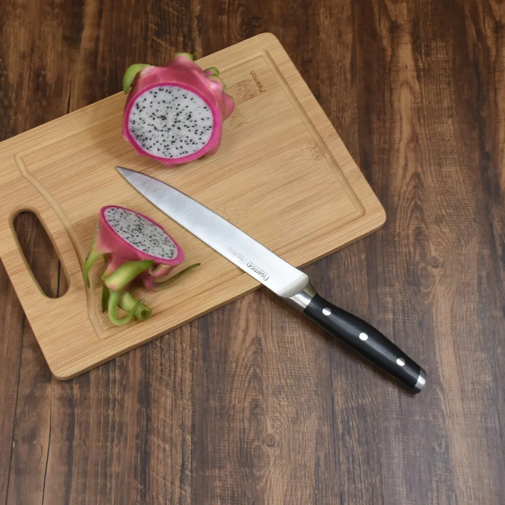 FISSMAN Demi Chef серии немецкие Стальные Кухонные ножи Утилита шеф повара Santoku Cheese