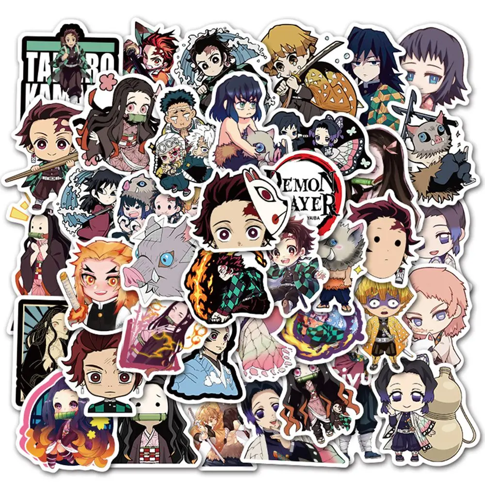 Generic stickers de dessin animé Demon Slayer Kimetsu No Yaiba, autocollant  anime manga 50 pcs à prix pas cher