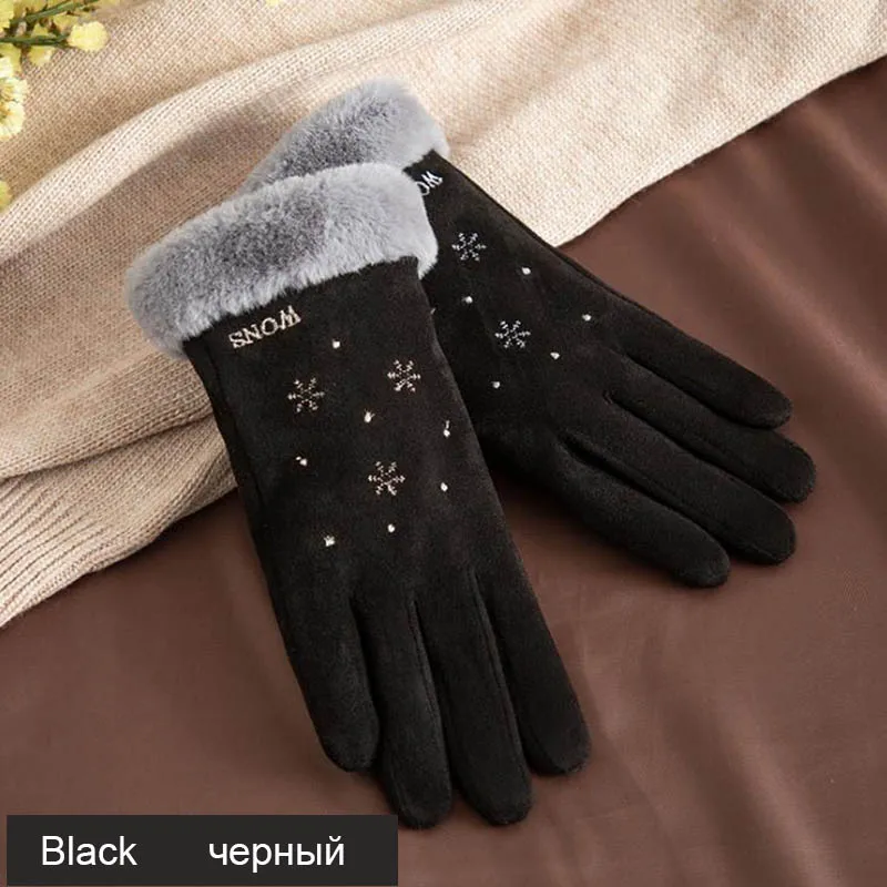 I13 02 Calymel, женские перчатки для сенсорного экрана, зимние варежки, теплые, для улицы, унисекс, высокое качество, модные перчатки, рождественские подарки - Цвет: I13 02
