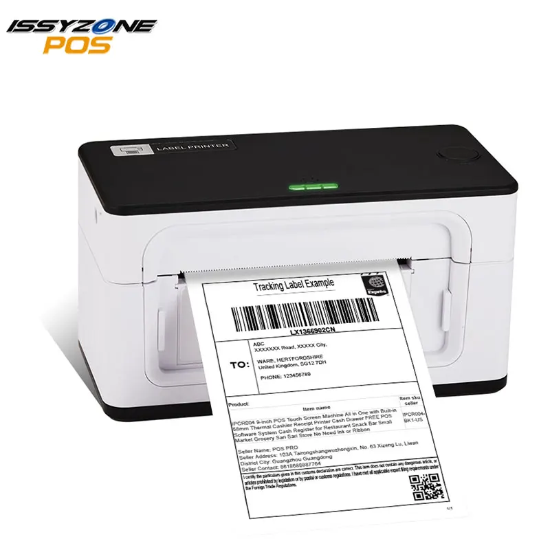 

IssyzonePOS Thermal Lable Printer 20-110mm Paper Printing Shipping Express Printer StikerBarcode Printer 4 inch 4Ч6 Label USB