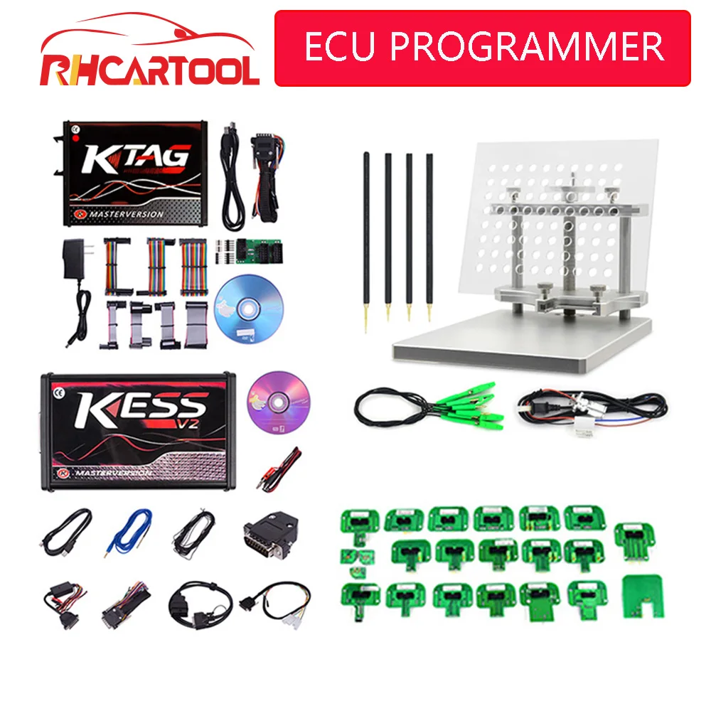 

obd2 BDM FRAME with Full Set Adapters for kess ktag Fgtech BDM100 programmer JFIND stainless steel with 22pcs Adapters
