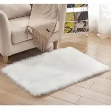 Шерстяной ковер высокого качества, дышащий, легкий, однотонный, искусственный, моющийся, из овчины, ворсистый, домашний текстиль