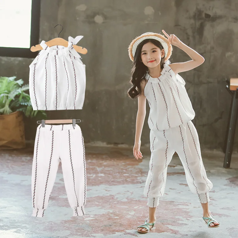 Розничная и оптовая продажа 2019 г. Летние комплекты одежды для маленьких девочек