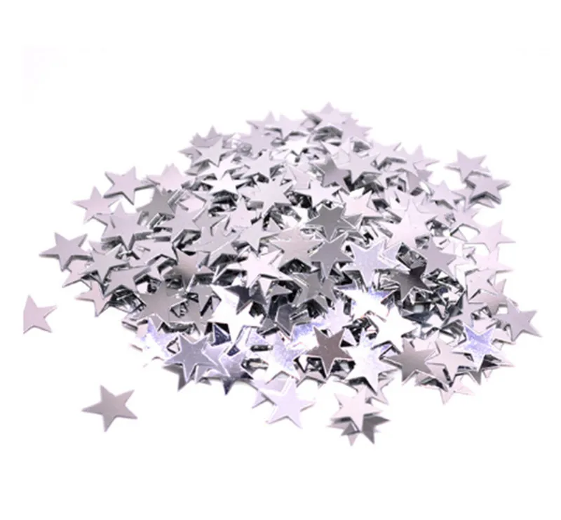 100 шт переливающиеся блестящие звезды блестящие конфетти 6 мм Красочные для свадебные конфетти вечерние для декорации стола крещение Декор DIY Вечерние