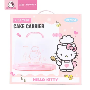 

Hello Kitty Kitchen Food Grade Environmental Protection PP Material Portable Plastic Cake Box 10 Inch Birthday Cake Stand Tools